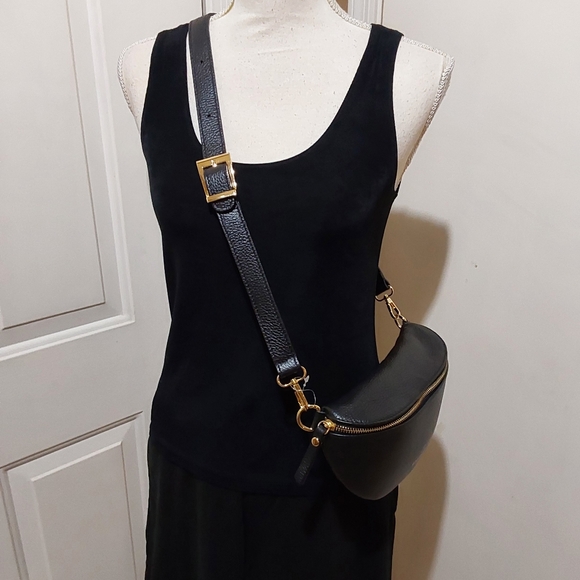 🌺 NEW Viola Castellani Italian Pebbled Leather Fanny/Waist Bag - Picture 3 of 14